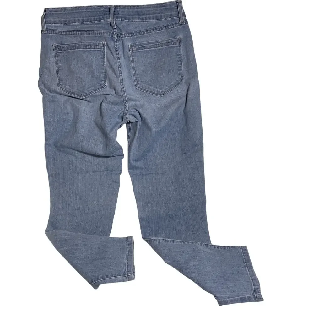 NYDJ Women’s Blue Mid Rise Five Pocket Clarissa Ankle Denim Jeans Size 4